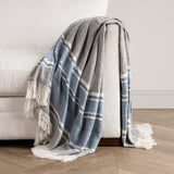 TC Lima Capri Blue/Dark Gray Throw 50X70 - Ornate Home