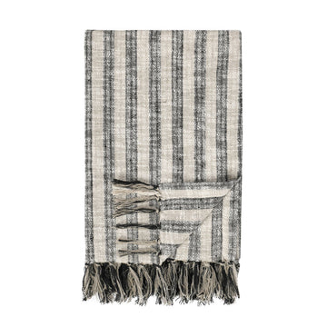TC Linna Natural/Black Throw 50x70 Throw - Ornate Home