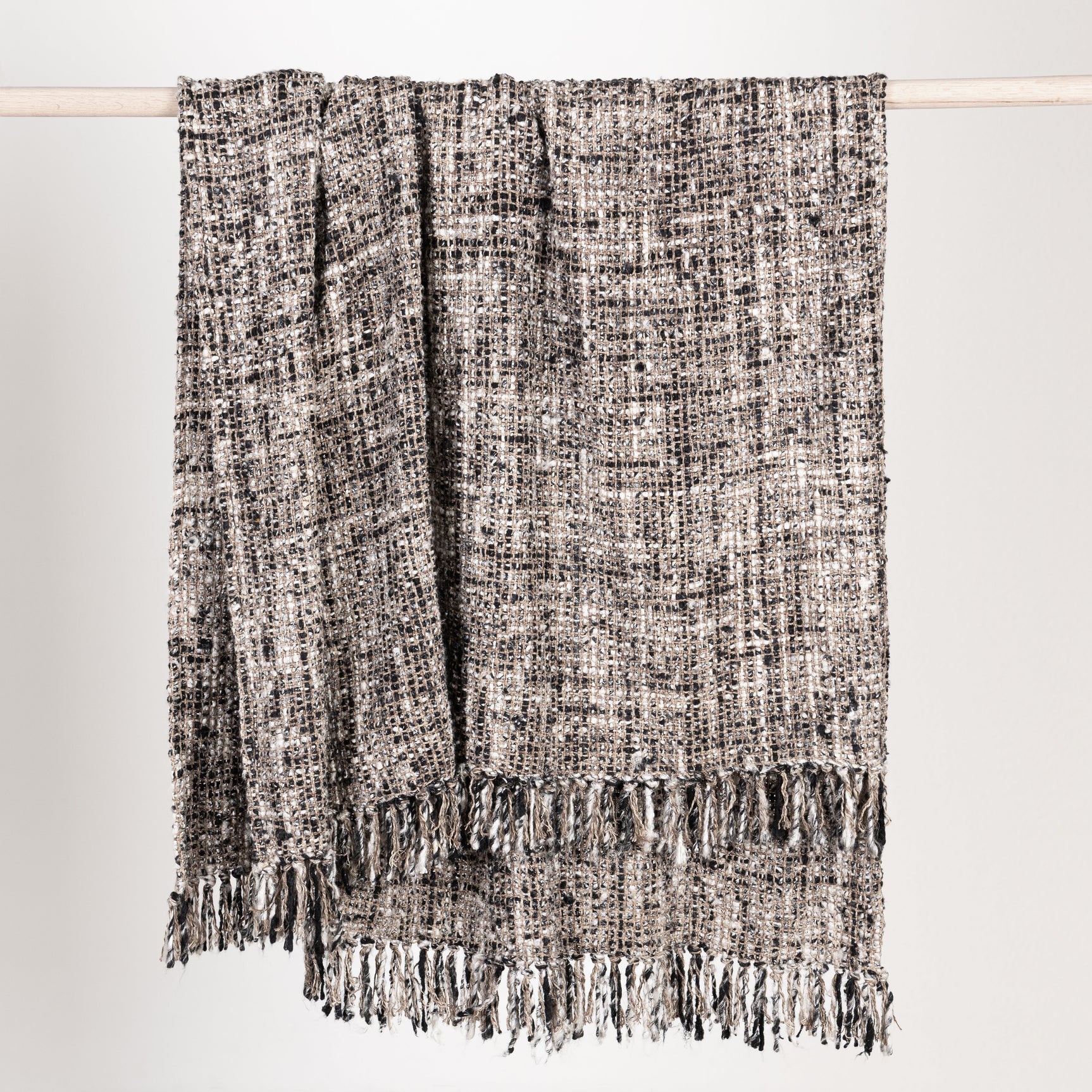TC Porter Black/Ivory 50x70 Throw - Ornate Home