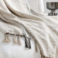 TC Ria Natural/Black Throw 50x70 - Ornate Home
