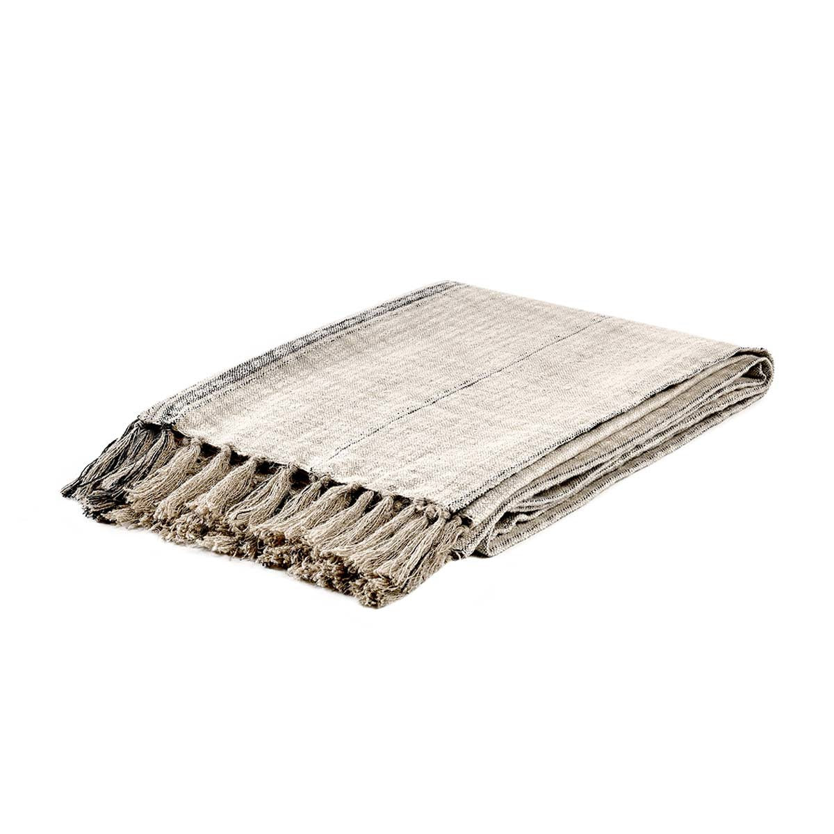 TC Ria Natural/Black Throw 50x70 - Ornate Home