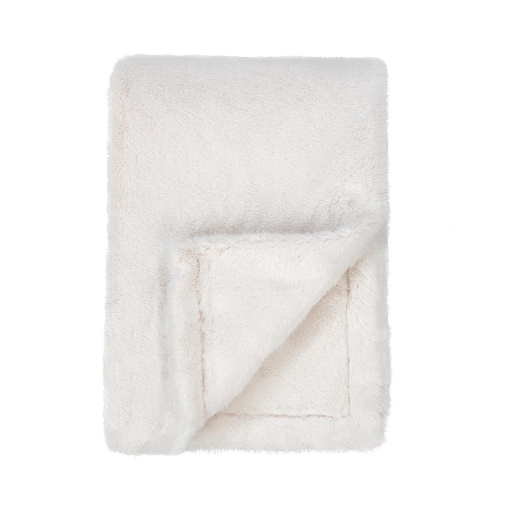 TC Taiga Ivory Faux Fur Throw 50x70 - Ornate Home