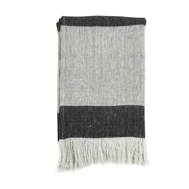 TC Talara Natural/Charcoal Throw 50x70 - Ornate Home
