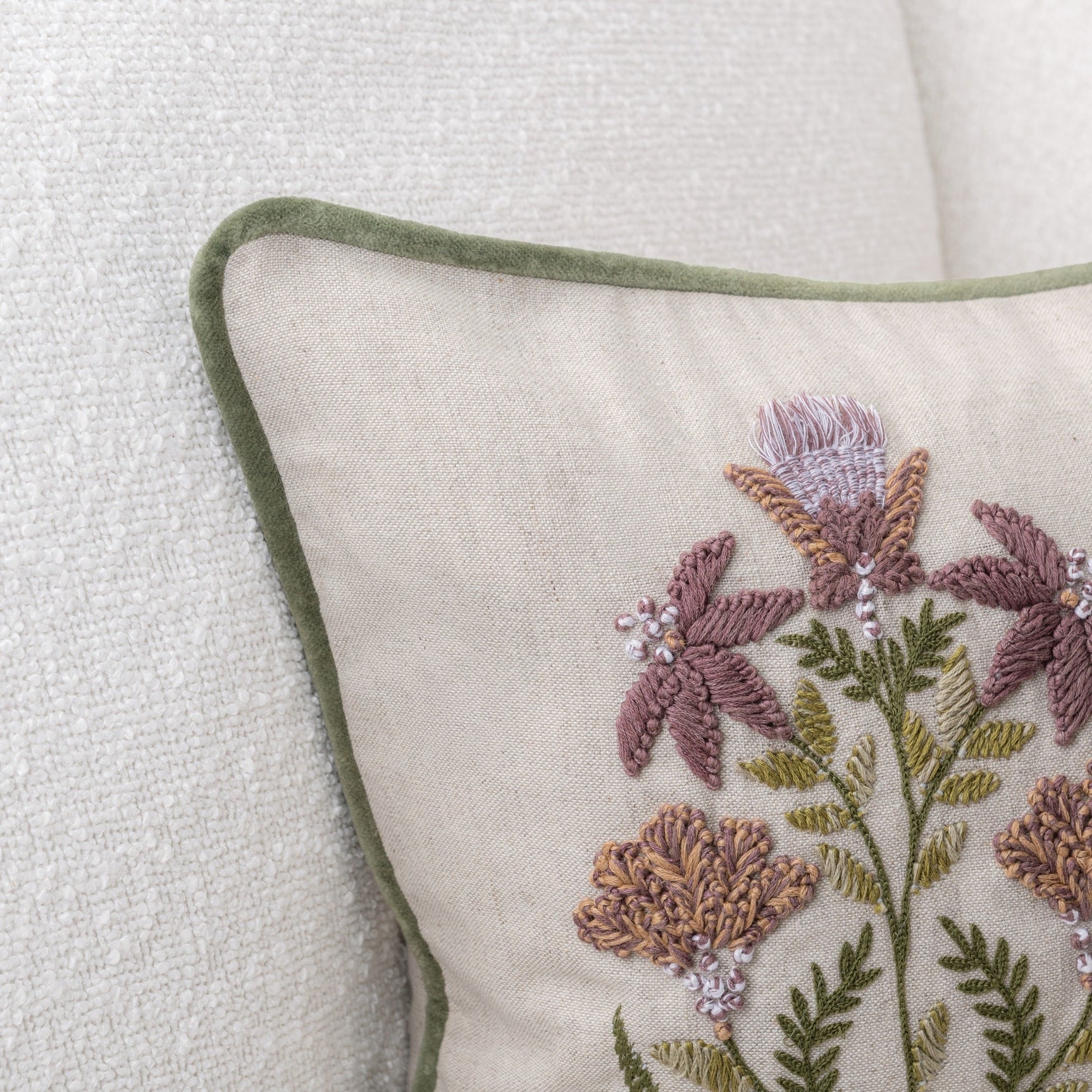 TD Belcourt Floral Olive Green Multi 14x26 Throw Pillow (Set of 2) - Ornate Home