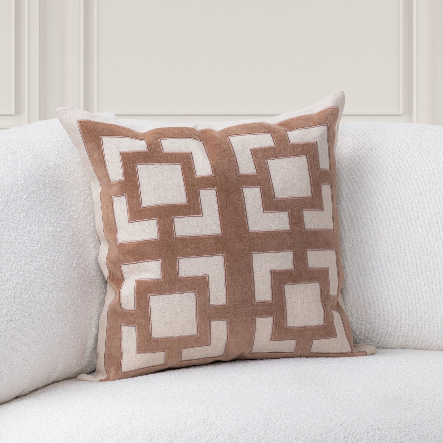 TD Corbin Frothed Brown 22x22 Throw Pillow (Set of 2) - Ornate Home