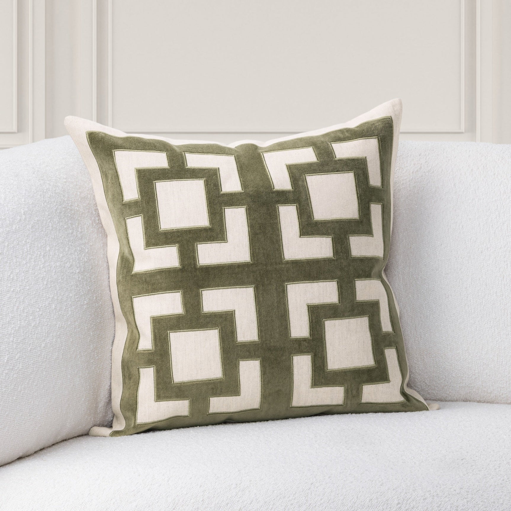 TD Corbin Olive Green 22x22 Throw Pillow (Set of 2) - Ornate Home