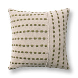 TD Katia Natural/Olive Green 20x20 Throw Pillow (Set of 2) - Ornate Home