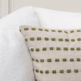 TD Katia Natural/Olive Green 20x20 Throw Pillow (Set of 2) - Ornate Home
