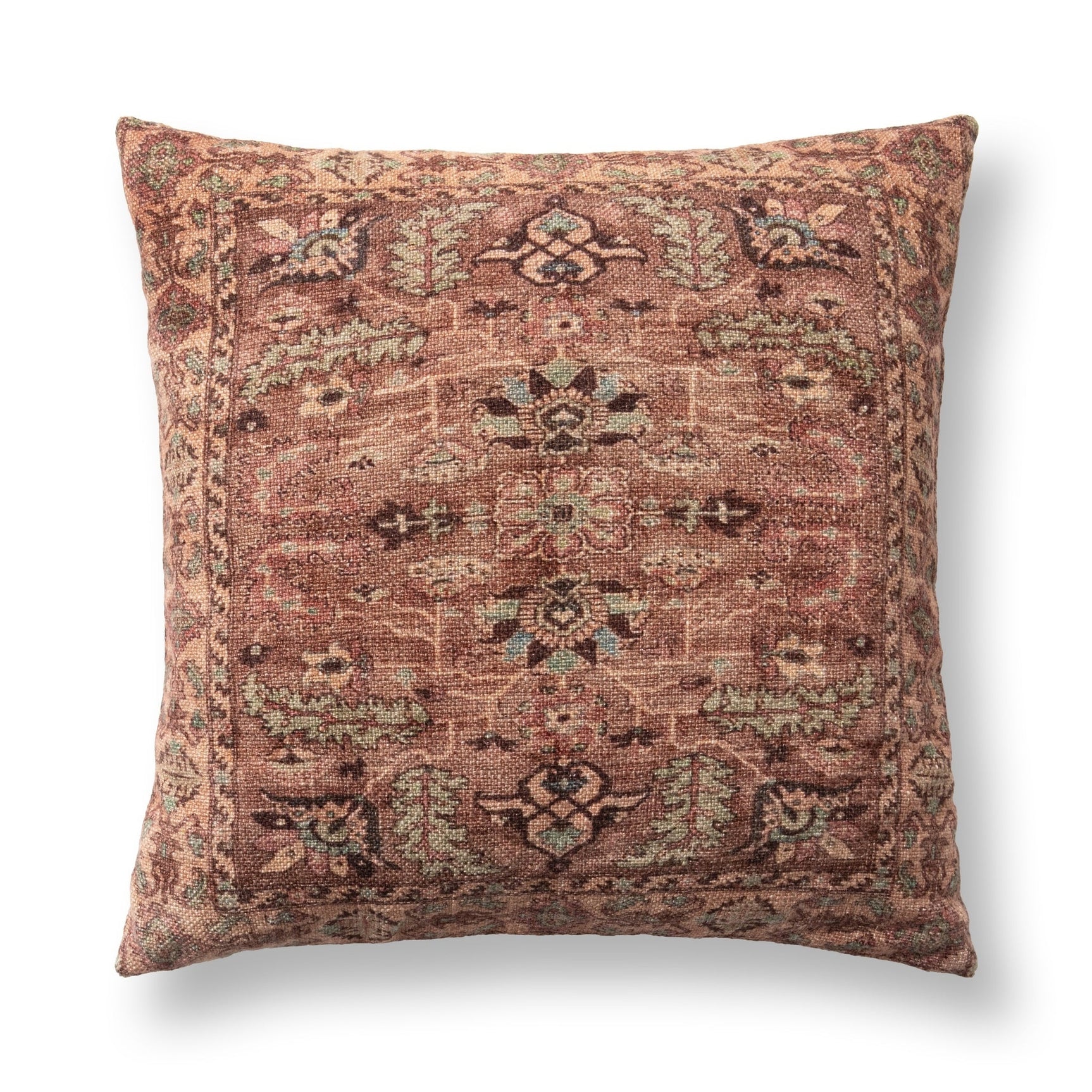 TD Medley Olive Green Multi 22x22 Throw Pillow (Set of 2) - Ornate Home