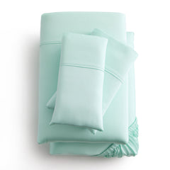 TENCEL White Twin XL Botanical Sheet Set with TENCEL Lyocell Fiber - Ornate Home