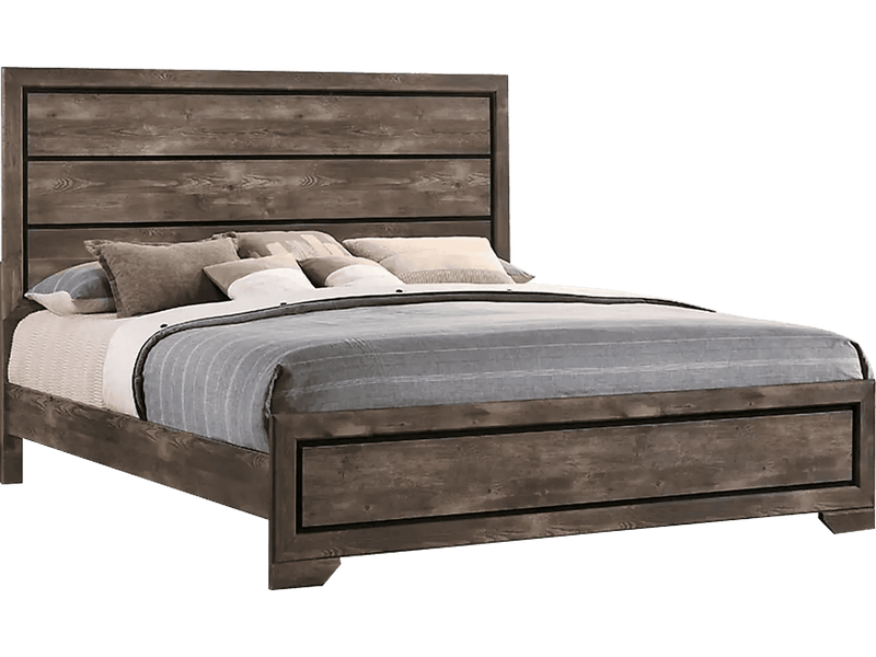 Brendel Gray Queen Panel Bed - Ornate Home