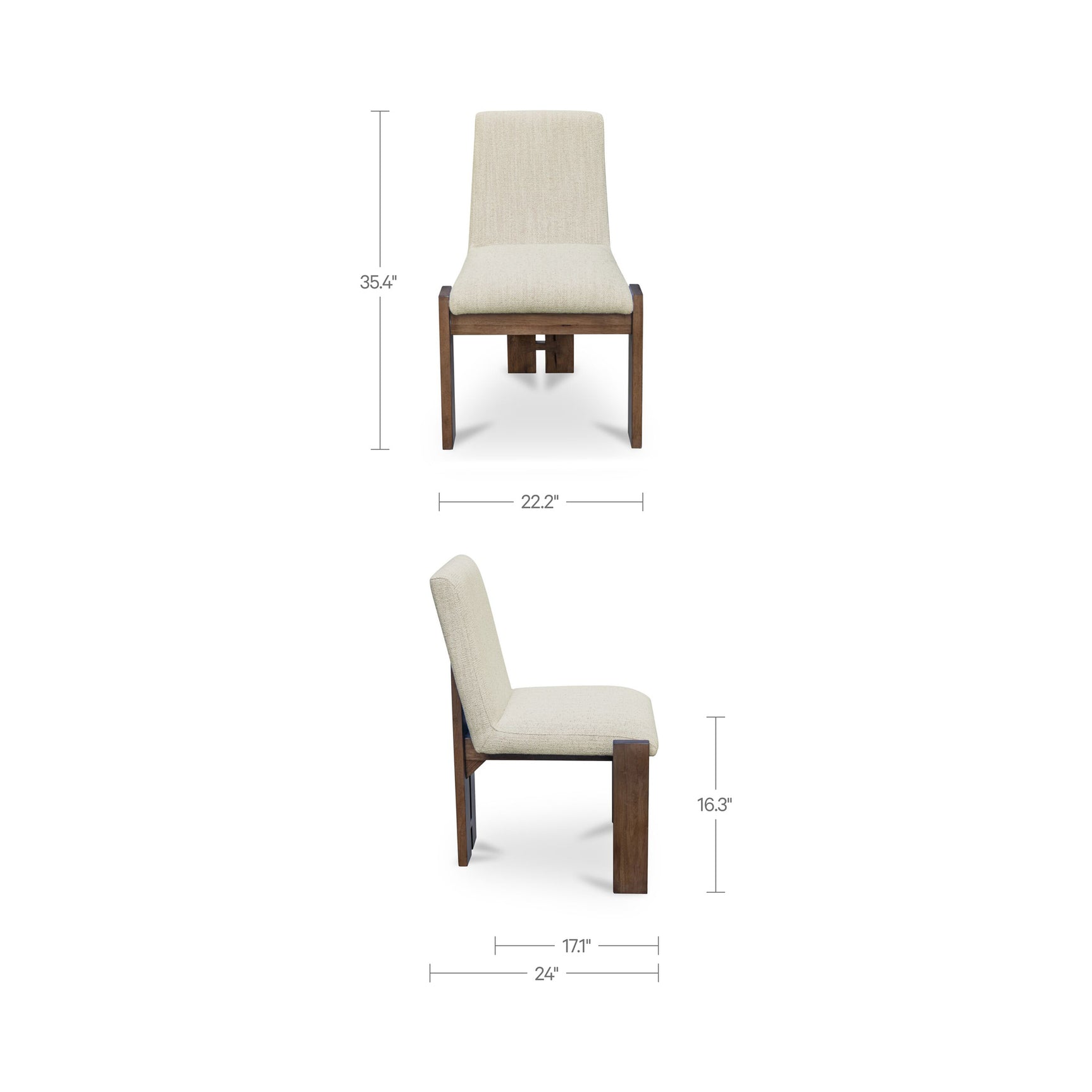 Mia Beige/Cashew Dining Chair (Set of 2)
