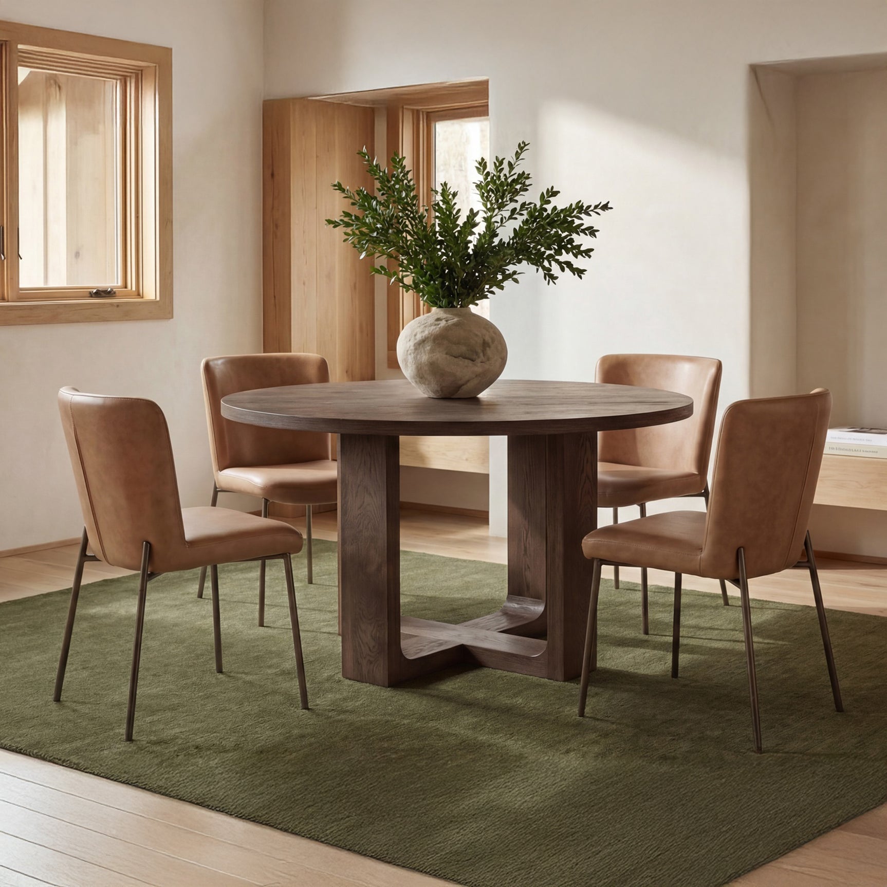 Hayes Rustic Brown Dining Table