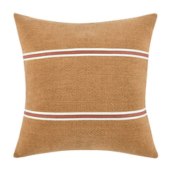 TL Pryce Chestnut Brown/ Terracotta 22x22 Throw Pillow (Set of 2) - Ornate Home