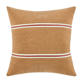 TL Pryce Chestnut Brown/ Terracotta 22x22 Throw Pillow (Set of 2) - Ornate Home