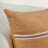 TL Pryce Chestnut Brown/ Terracotta 22x22 Throw Pillow (Set of 2) - Ornate Home