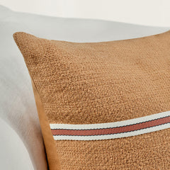 TL Pryce Chestnut Brown/ Terracotta 22x22 Throw Pillow (Set of 2) - Ornate Home