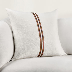 TL Ralph Ivory/Sangria Red Multiple Sizes Throw Pillow (Set of 2) - Ornate Home