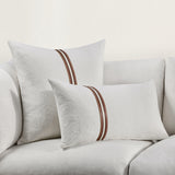 TL Ralph Ivory/Sangria Red Multiple Sizes Throw Pillow (Set of 2) - Ornate Home