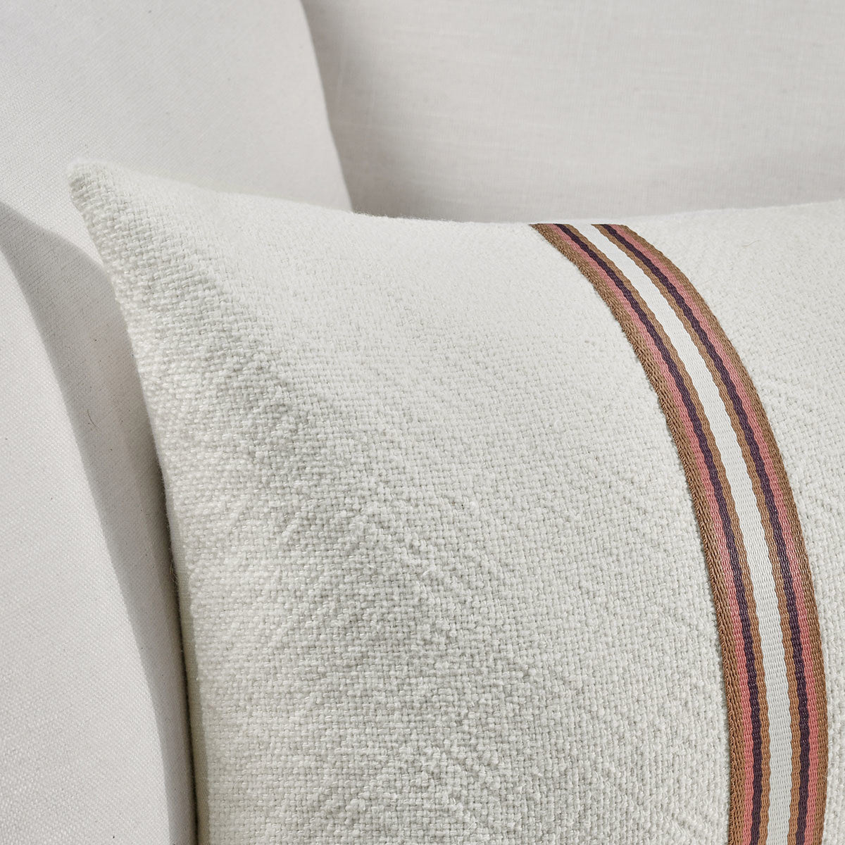 TL Ralph Ivory/Sangria Red Multiple Sizes Throw Pillow (Set of 2) - Ornate Home