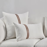 TL Ralph Ivory/Sangria Red Multiple Sizes Throw Pillow (Set of 2) - Ornate Home