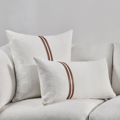 TL Ralph Ivory/Sangria Red Multiple Sizes Throw Pillow (Set of 2) - Ornate Home