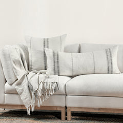 TL Ria Natural/Black Multiple Sizes Throw Pillow - Ornate Home