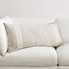 TL Ria Natural/Ivory Multiple Sizes Throw Pillow - Ornate Home