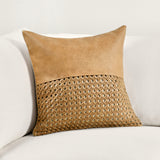 TL Toscano Chestnut Brown Leather Multiple Sizes Throw Pillow (Set of 2) - Ornate Home
