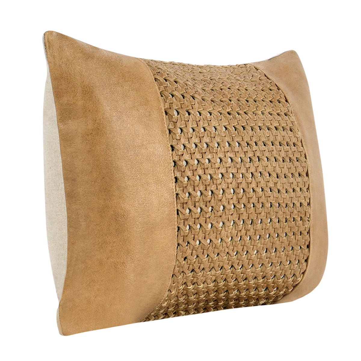 TL Toscano Chestnut Brown Leather Multiple Sizes Throw Pillow (Set of 2) - Ornate Home