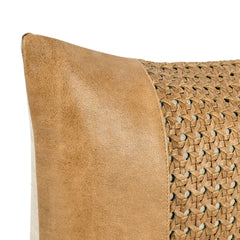 TL Toscano Chestnut Brown Leather Multiple Sizes Throw Pillow (Set of 2) - Ornate Home