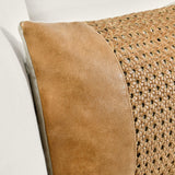TL Toscano Chestnut Brown Leather Multiple Sizes Throw Pillow (Set of 2) - Ornate Home