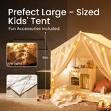 Tiny Land® Kids Tent – Large Cozy Tent with Star Lights