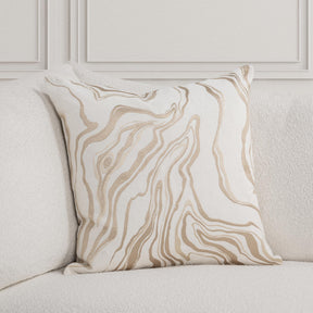 TQ Drift Ivory/Natural 22x22 Throw Pillow (Set of 2) - Ornate Home