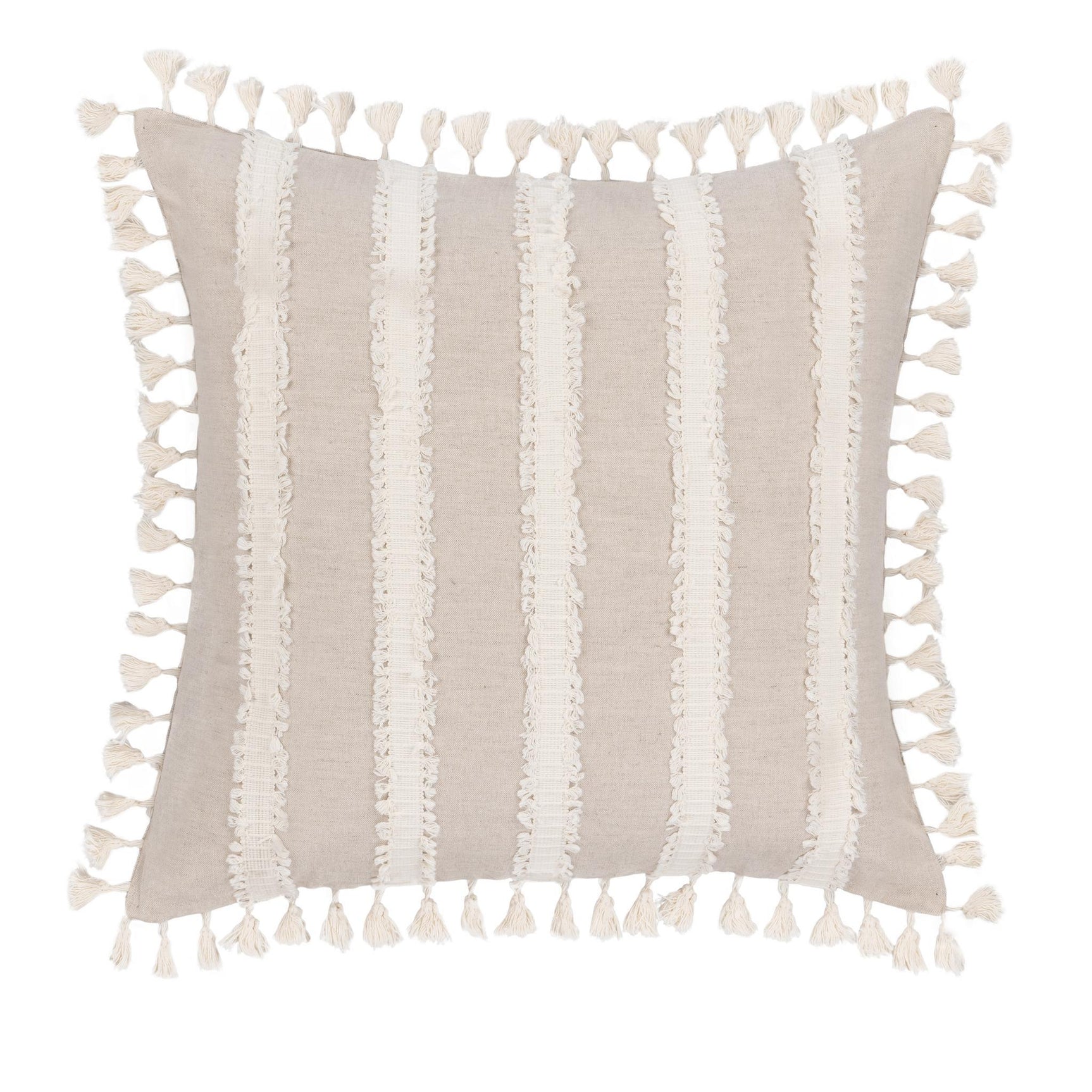 TQ Edisto Natural/Ivory Multiple Sizes Throw Pillow (Set of 2) - Ornate Home