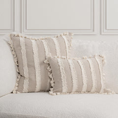 TQ Edisto Natural/Ivory Multiple Sizes Throw Pillow (Set of 2) - Ornate Home