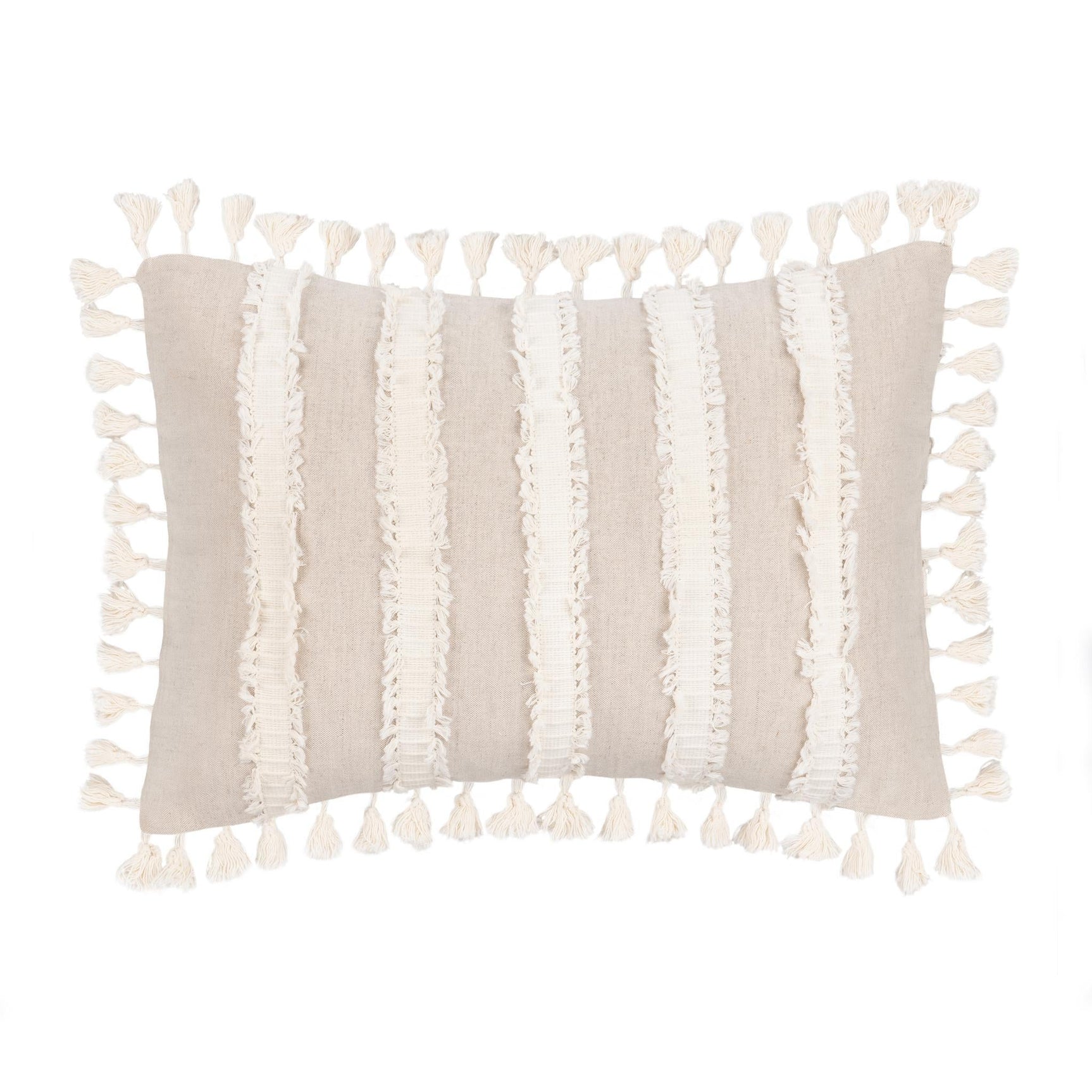 TQ Edisto Natural/Ivory Multiple Sizes Throw Pillow (Set of 2) - Ornate Home