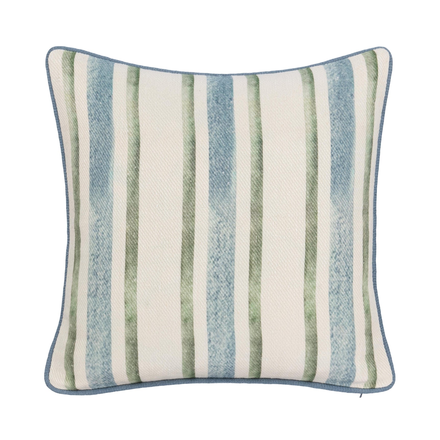 TQ Harbor Blue/Green Stripe Multiple Sizes Throw Pillow (Set of 2) - Ornate Home