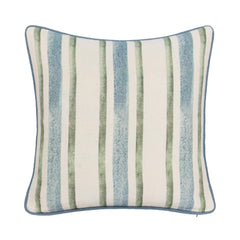 TQ Harbor Blue/Green Stripe Multiple Sizes Throw Pillow (Set of 2) - Ornate Home
