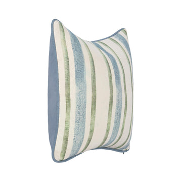 TQ Harbor Blue/Green Stripe Multiple Sizes Throw Pillow (Set of 2) - Ornate Home