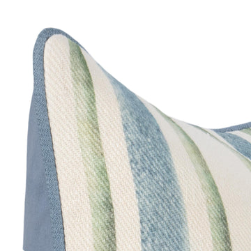 TQ Harbor Blue/Green Stripe Multiple Sizes Throw Pillow (Set of 2) - Ornate Home