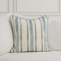 TQ Harbor Blue/Green Stripe Multiple Sizes Throw Pillow (Set of 2) - Ornate Home