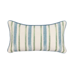 TQ Harbor Blue/Green Stripe Multiple Sizes Throw Pillow (Set of 2) - Ornate Home