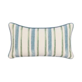 TQ Harbor Blue/Green Stripe Multiple Sizes Throw Pillow (Set of 2) - Ornate Home