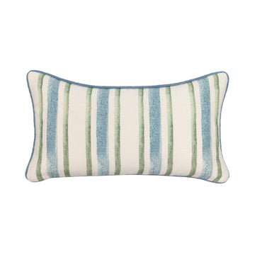 TQ Harbor Blue/Green Stripe Multiple Sizes Throw Pillow (Set of 2) - Ornate Home