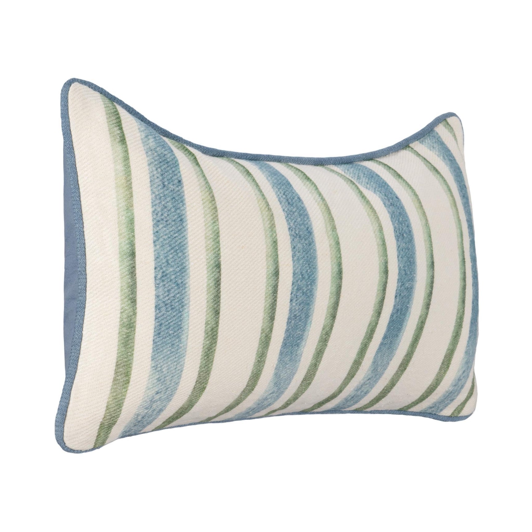TQ Harbor Blue/Green Stripe Multiple Sizes Throw Pillow (Set of 2) - Ornate Home