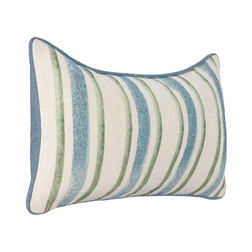 TQ Harbor Blue/Green Stripe Multiple Sizes Throw Pillow (Set of 2) - Ornate Home