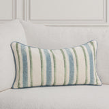 TQ Harbor Blue/Green Stripe Multiple Sizes Throw Pillow (Set of 2) - Ornate Home