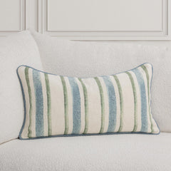 TQ Harbor Blue/Green Stripe Multiple Sizes Throw Pillow (Set of 2) - Ornate Home