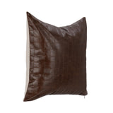 TQ Leather Seston Brown 20x20 Throw Pillow (Set of 2) - Ornate Home